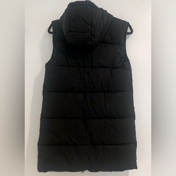 ❤️MANGO like-new long hooded quilted vest XS - Picture 11 of 11